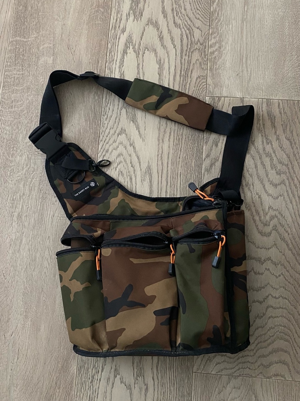 The Daddy Bag Camo Diaper Bag Messenger Crossbody Sling Baby Bag
